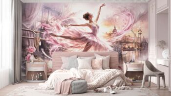 3D арт фототапет с движение и балет